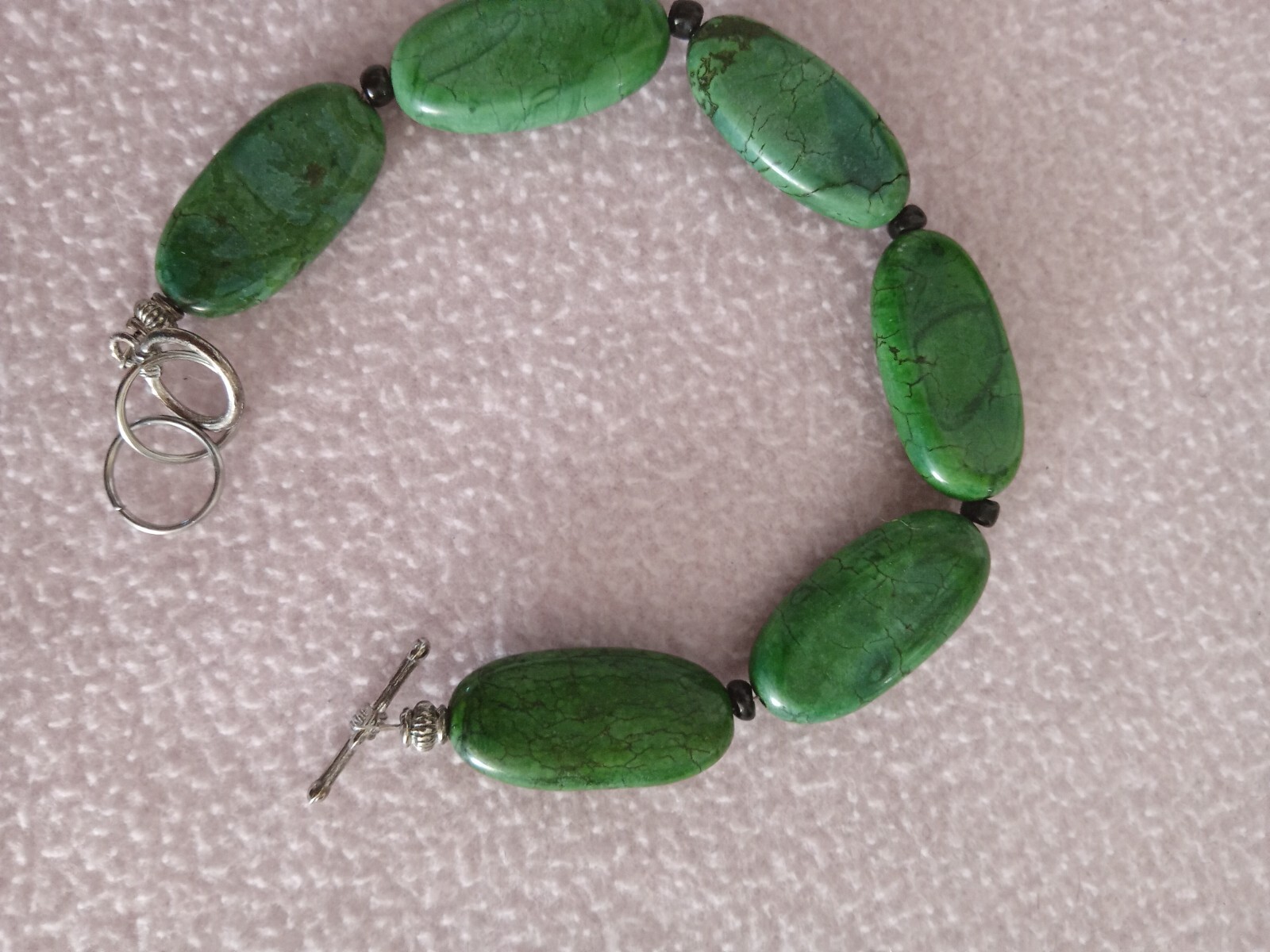 Green Stone Bracelet 9.5 inch
