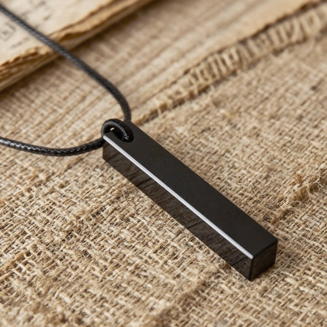 Natural Obsidian Crystal Pendant Necklace Energy Protection Amulet for Men Women