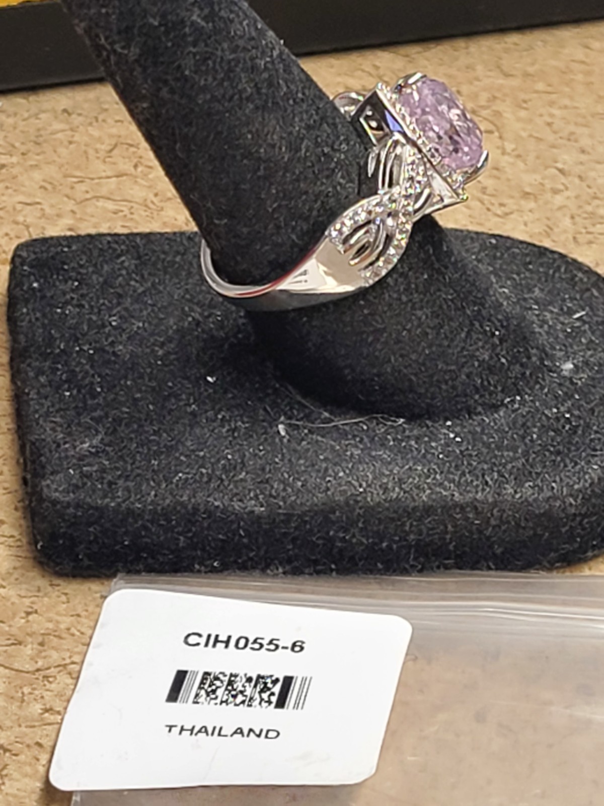 Pink Kunzite Rhodium Over Sterling Silver Ring 3.52ctw