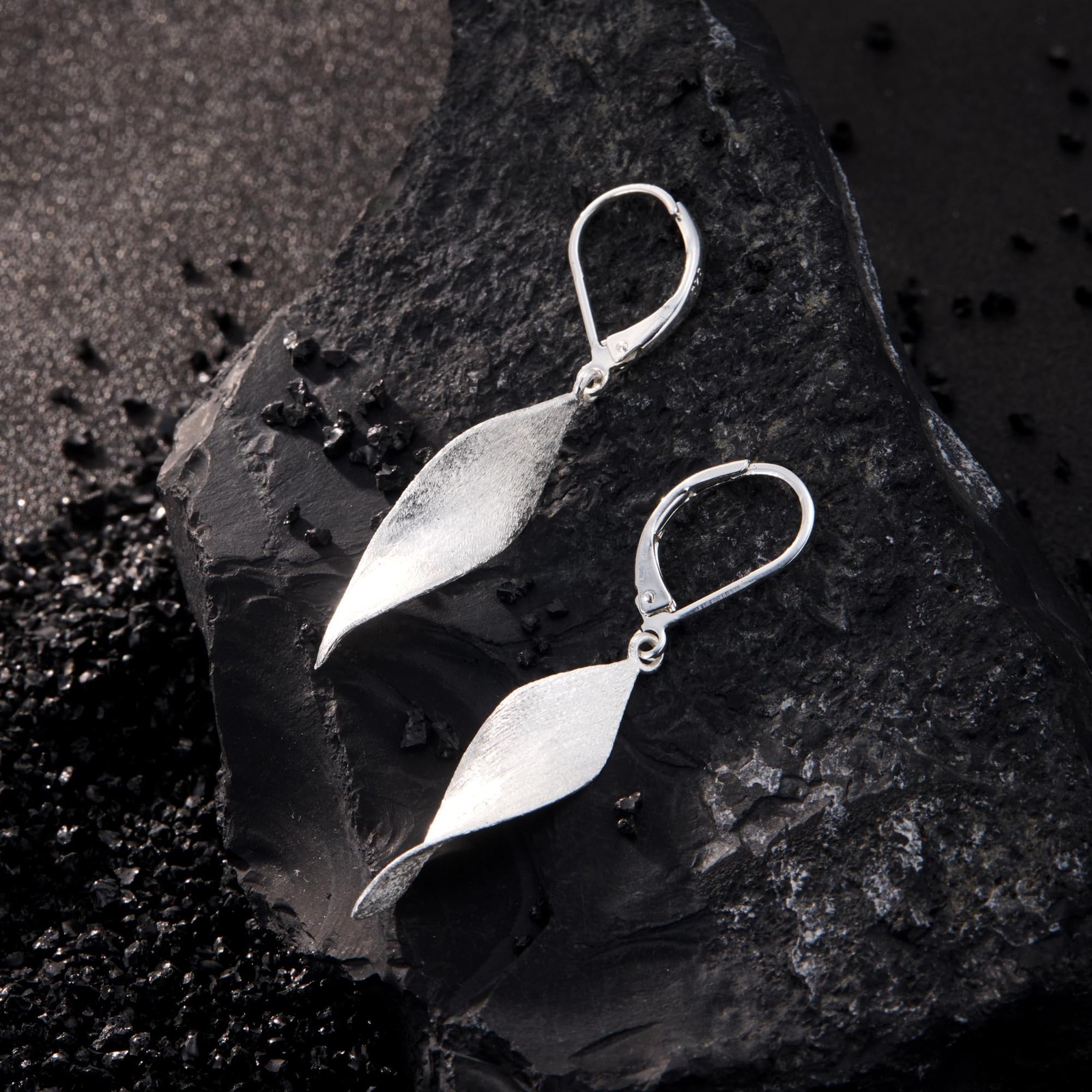 Sterling Silver Earrings for Women Twisted Drop Dangle Earrings Hypoallergeni…