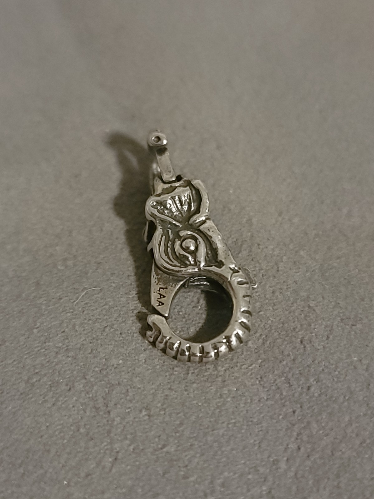 Trollbeads Elephant Lock Clasp LAA 925S Sterling Silver With Leather Necklace