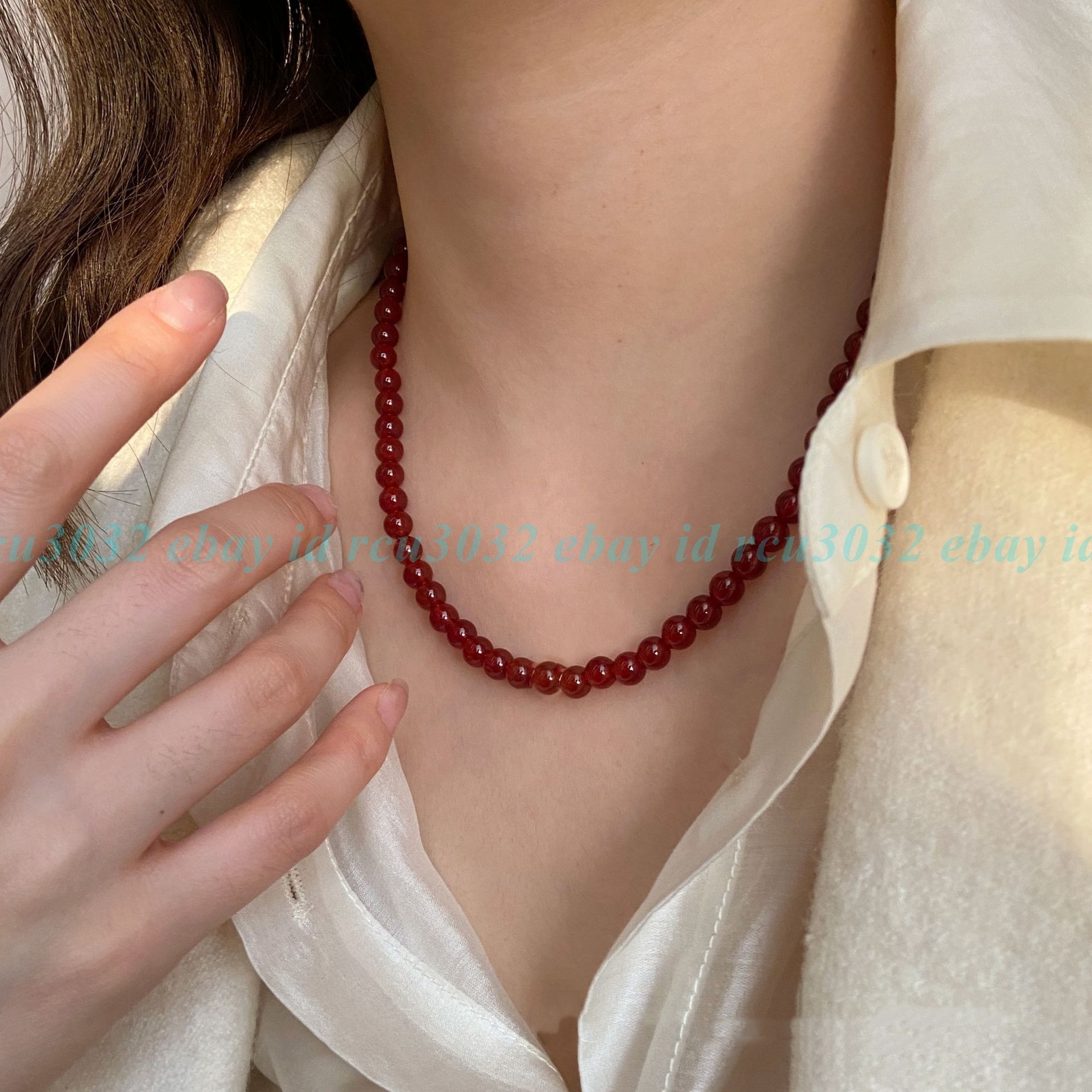 Natural 6mm Amazing Rich Red Carnelian Round Gemstone Beads Necklace 16-28”