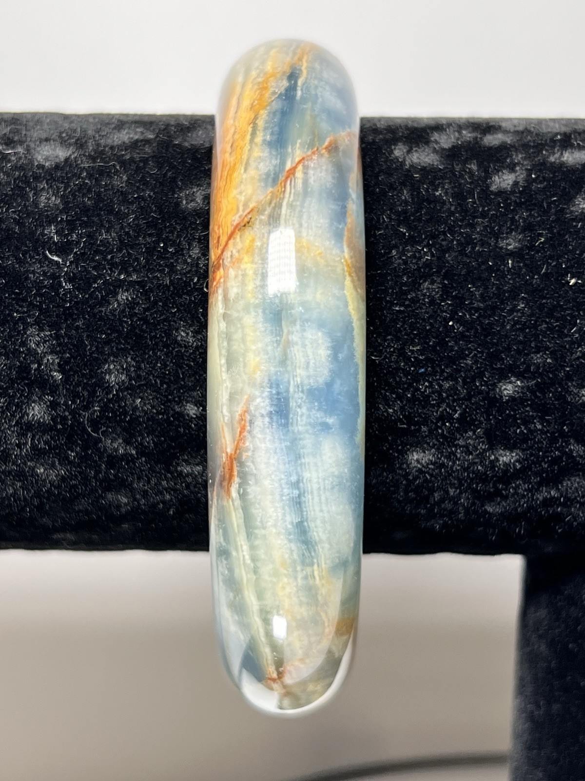Blue Onyx Bangle Inner Diameter Size 62mm See Pics