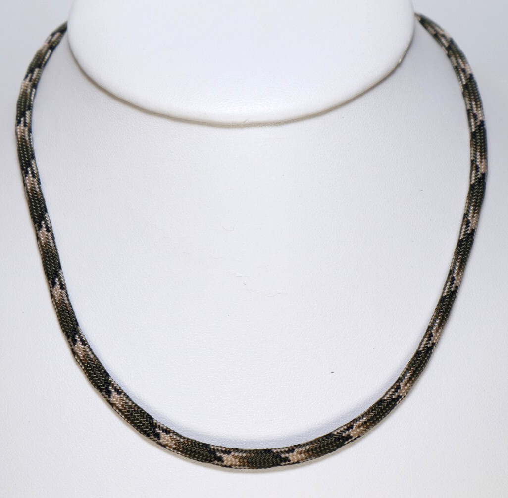 Braided Choker Necklace Bracelet Anklet Silver Lobster Clasp Deep Woods Paracord