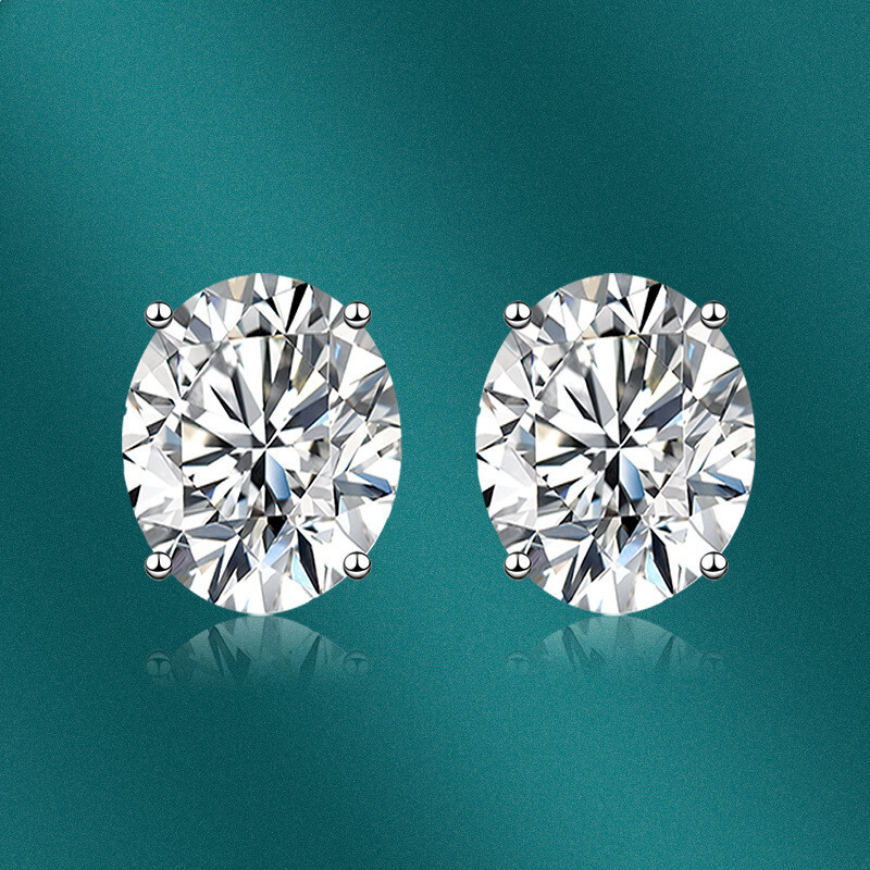 BRAND NEW SILVER PLATED round Fashion Inlaid clear imatation Diamond STUDS