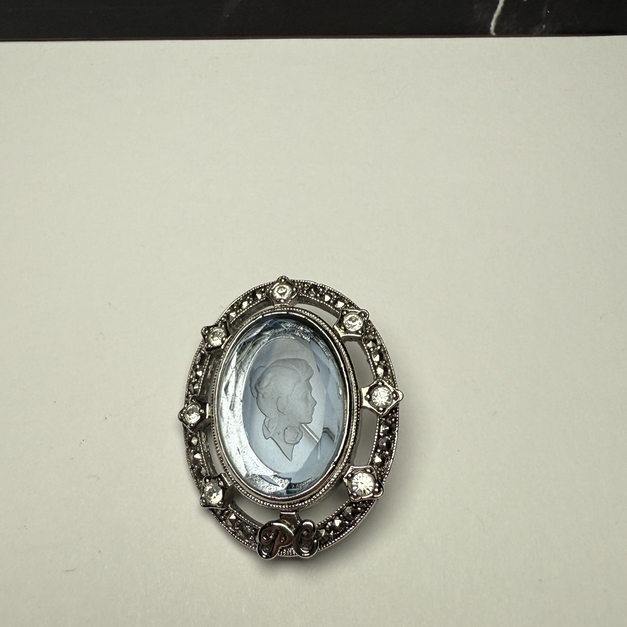 Vintage Silver Tone Avon Blue Camel President’s Recognition Program Brooch Pin