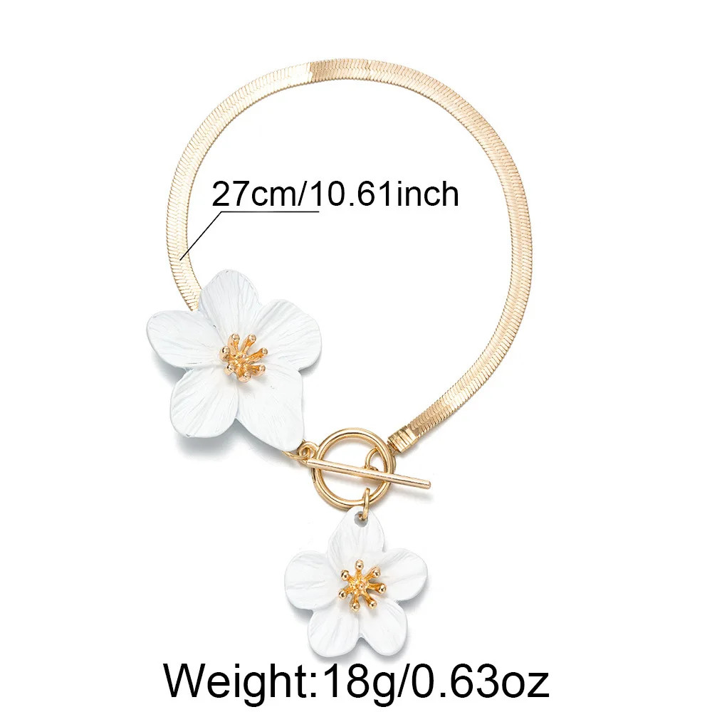 Elegant Flower Pendant Anklet for Women Vacation & Daily Wear Boho Foot Chain Pa