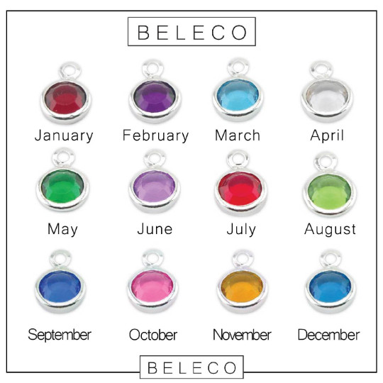 Personalized Russian Bangle Bracelet Charm Jewelry with Names and Birthstones