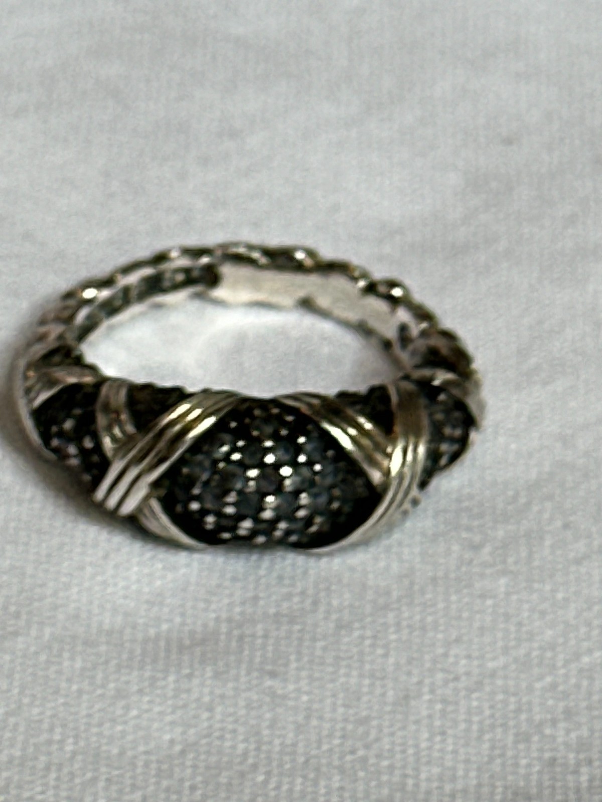 Stephen Dweck Garden of Stephen Sterling 925 with Black Pave Spinel Gemstones