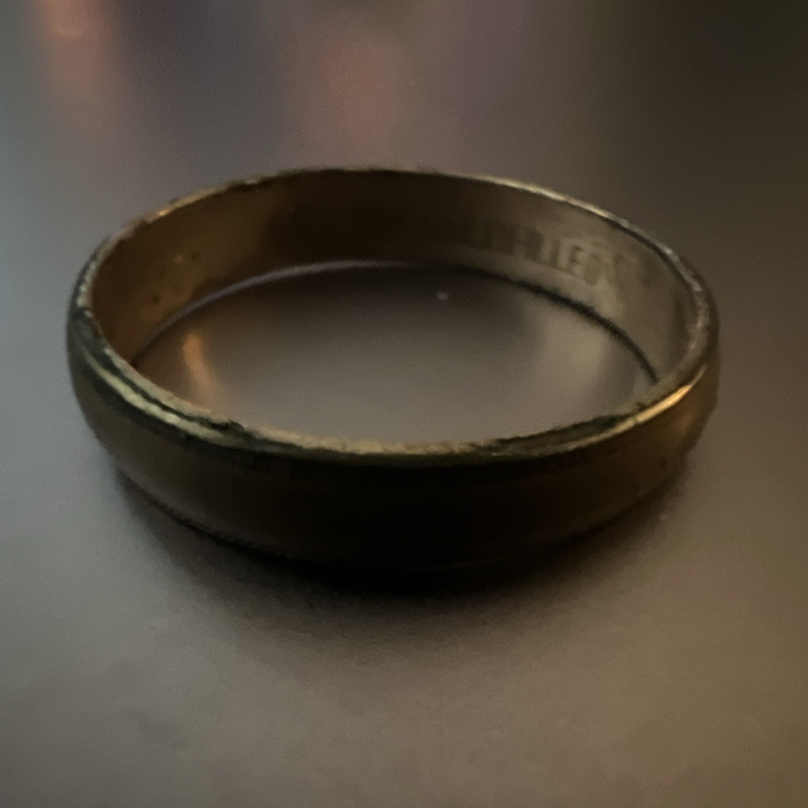 10K Gold Filled Band Ring Size 9 Round No Stone 2.3 grams