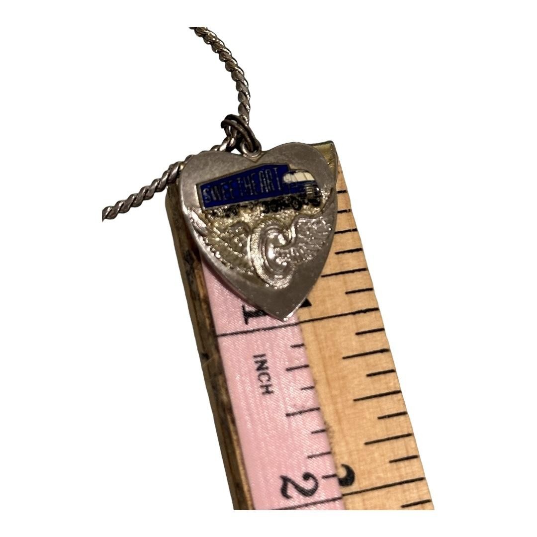 Necklace Silver Tone Angel Wings Heart Sweetheart Truck Pendant Enamel Womens