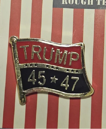 Trump 2024 45-47 Make America Great Again Blue Bike Motorcycle Hat Cap lapel Pin