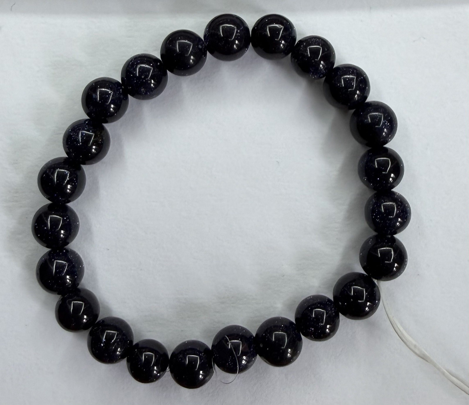 Blue Sandstone Crystal Bead Bracelet