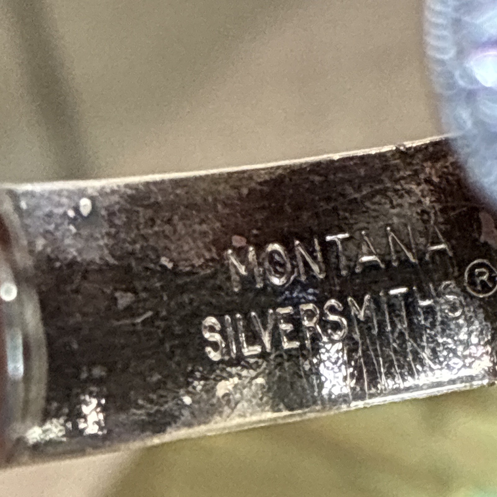 Montana Silversmiths Signed Silver Tone Black Enamel Crystal Cuff 16481