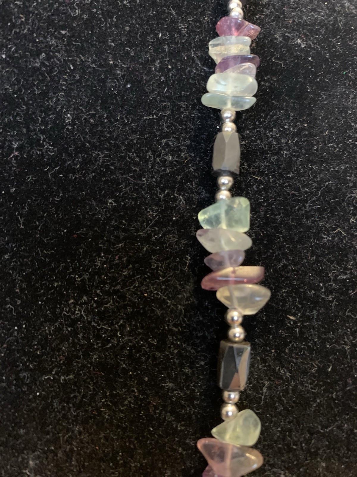 Set Of six magnet necklaces hematite, moonstone, silver, turquoise, etc.