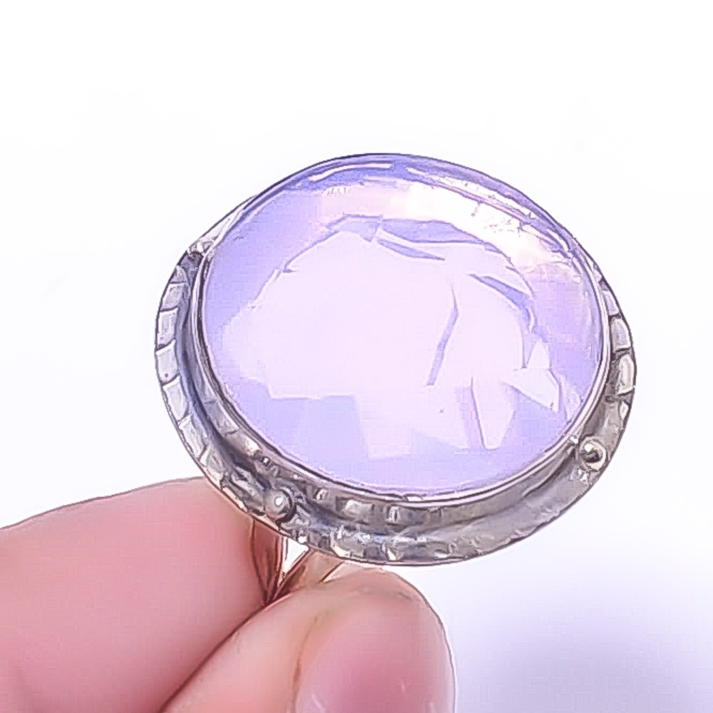 Milky Opal Handmade 925 Sterling Silver Jewelry Ring s.7.5 A310