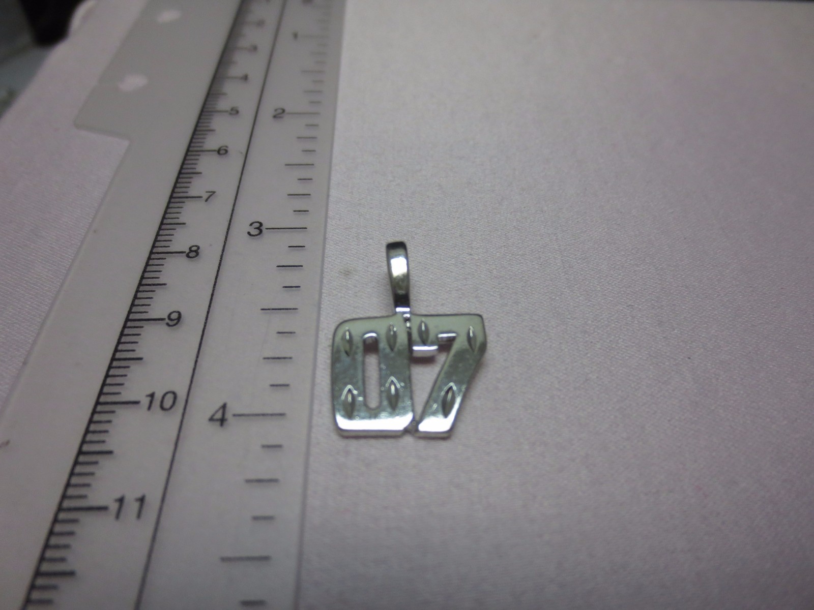 14KT WHITE GOLD EP NUMBERS 0,01,02,03,04,05,06,07,08,09,00 PENDANT CHARM