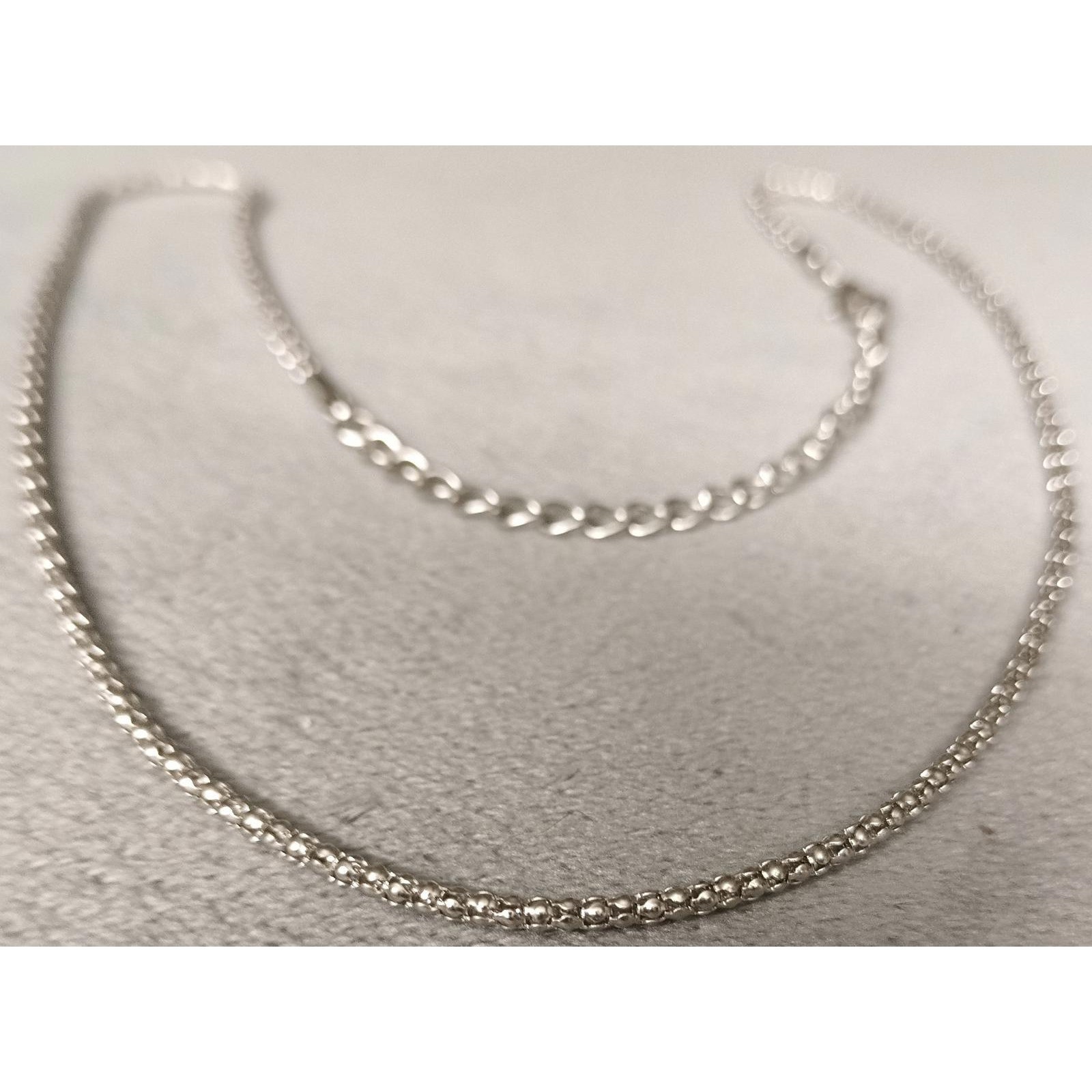 Vintage Silvertone up to 20 Inch Extender Snake Chain Necklace NOS Lobster Clasp