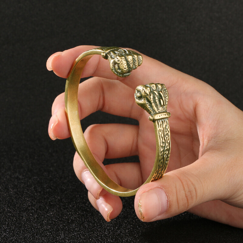 Hot 1 PC Brass Open Bangle Creative Fist Bracelet Inner Dia. 7.4cm/ 2.91 Inch