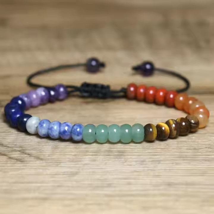 7 Chakra Healing Stones Beaded Bracelet