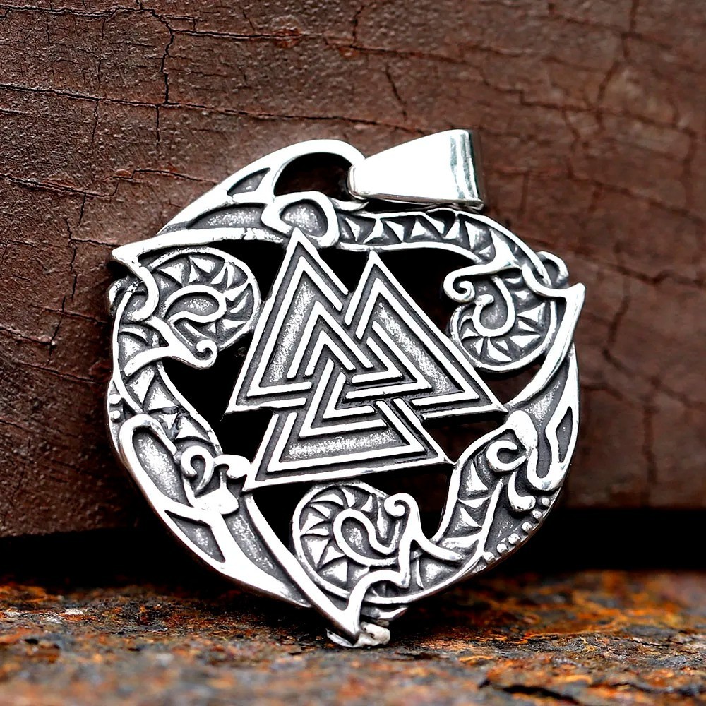 Viking Valknut Necklace Stainless Steel Necklace