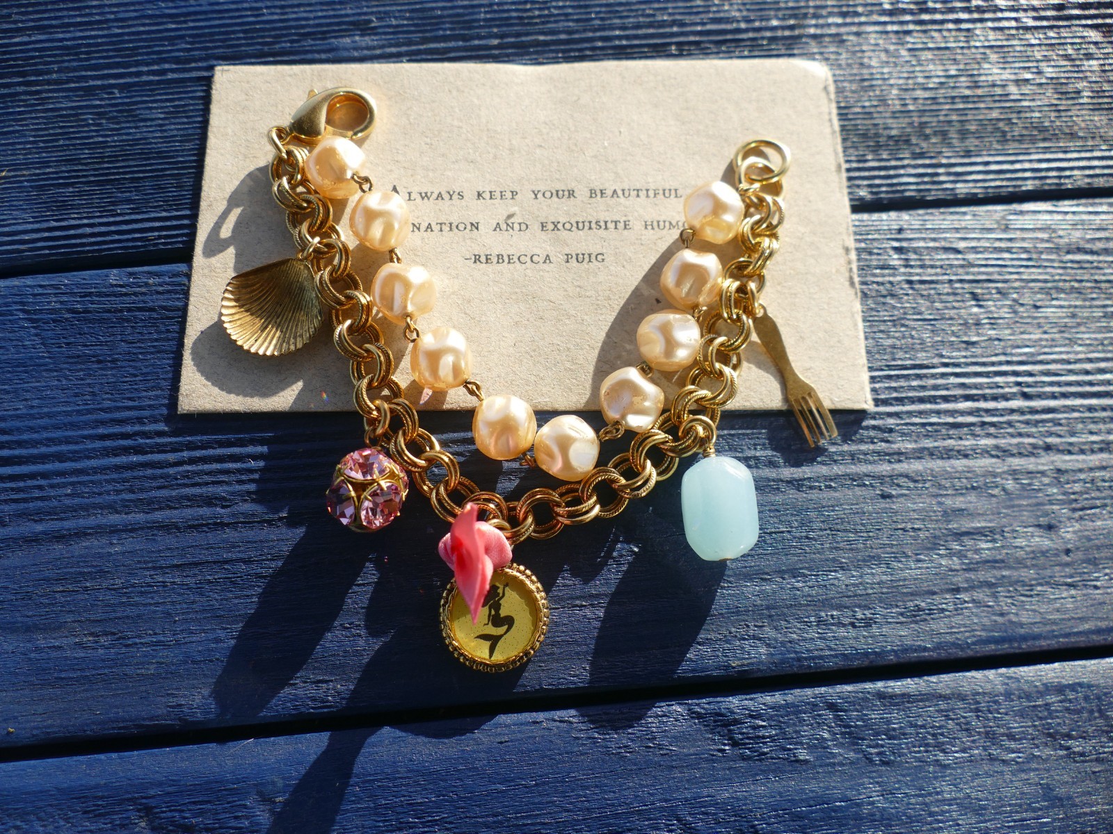 Vintage MAXIMAL ART John Wind Charm Bracelet Disney Ariel The Little Mermaid