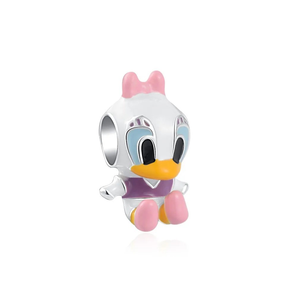 Genuine 925 Sterling Silver Fashion Charm Daisy Duck