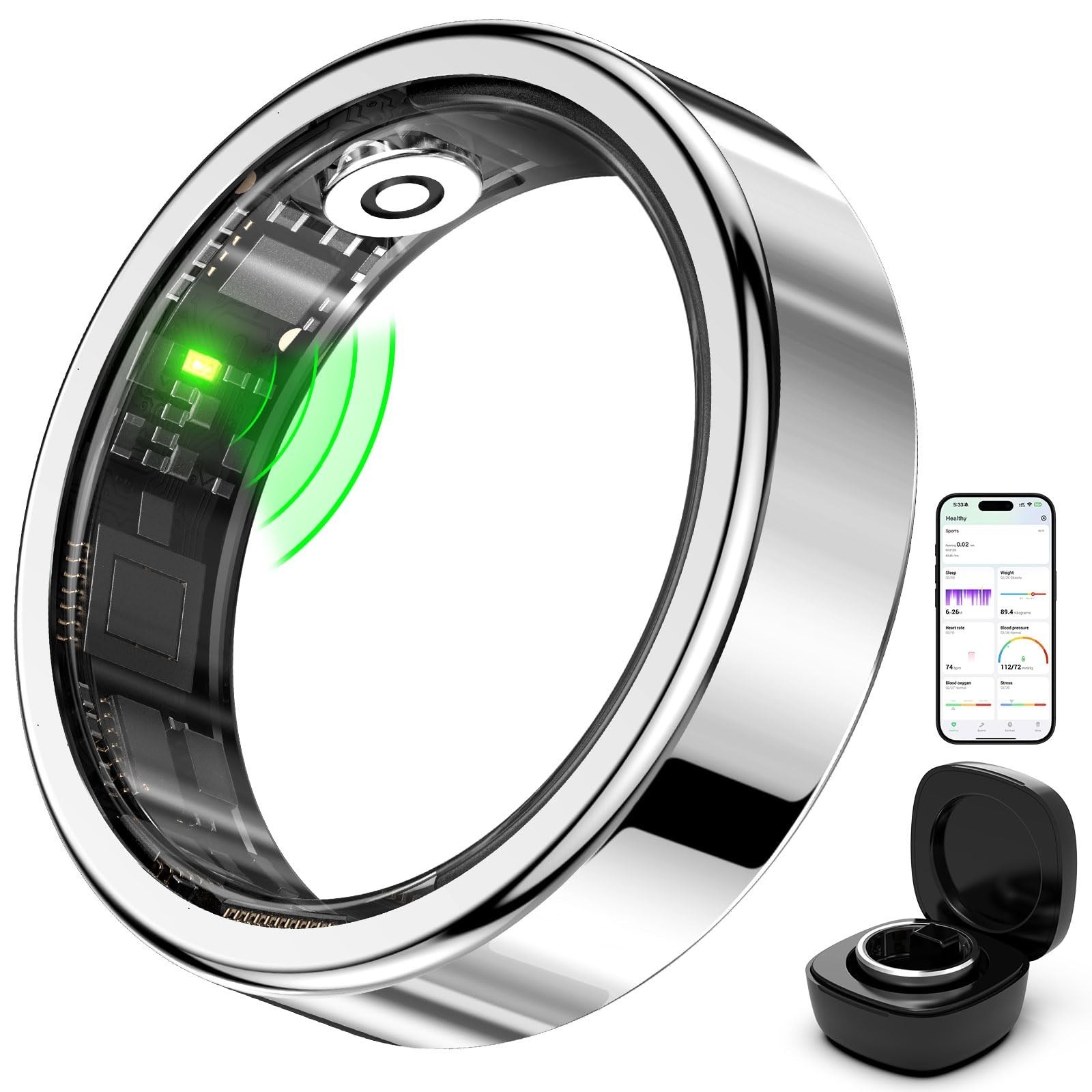 Naughtbaby FitElf 3 Pro Smart Ring—Health & Fitness Tracker for Women & Men |…