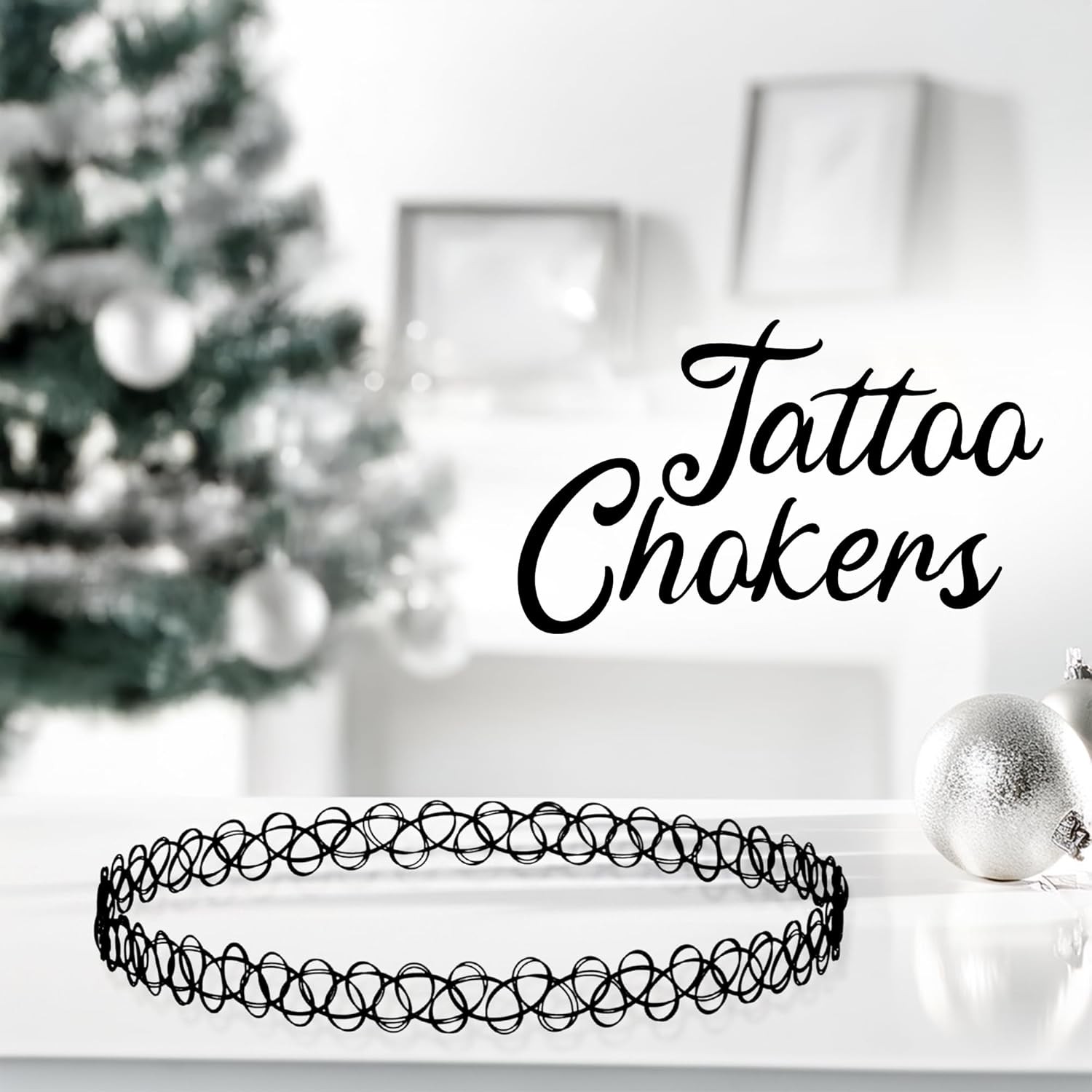 Tattoo Choker Necklace – 90s Accessories 2000s Jewelry Y2K
