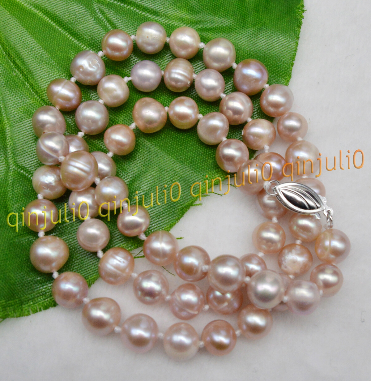 Genuine Natural 7-8mm Purple Freshwater Pearl Beads Necklaces 14-55 inch