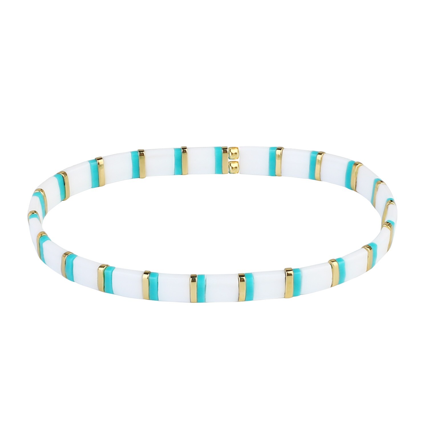 New Miyuki Tila Beaded Stretch Bracelets Women Tila Stackable Bracelets