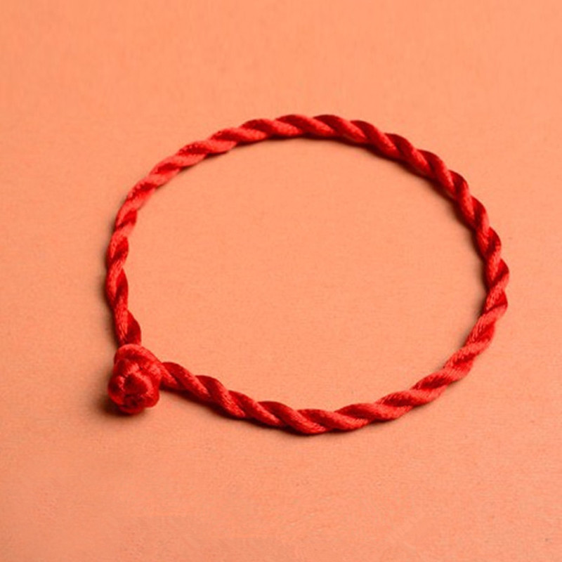 Men Women Couples Hand Braided Lucky Red String Rope Cord Handmade Bracelet Gift
