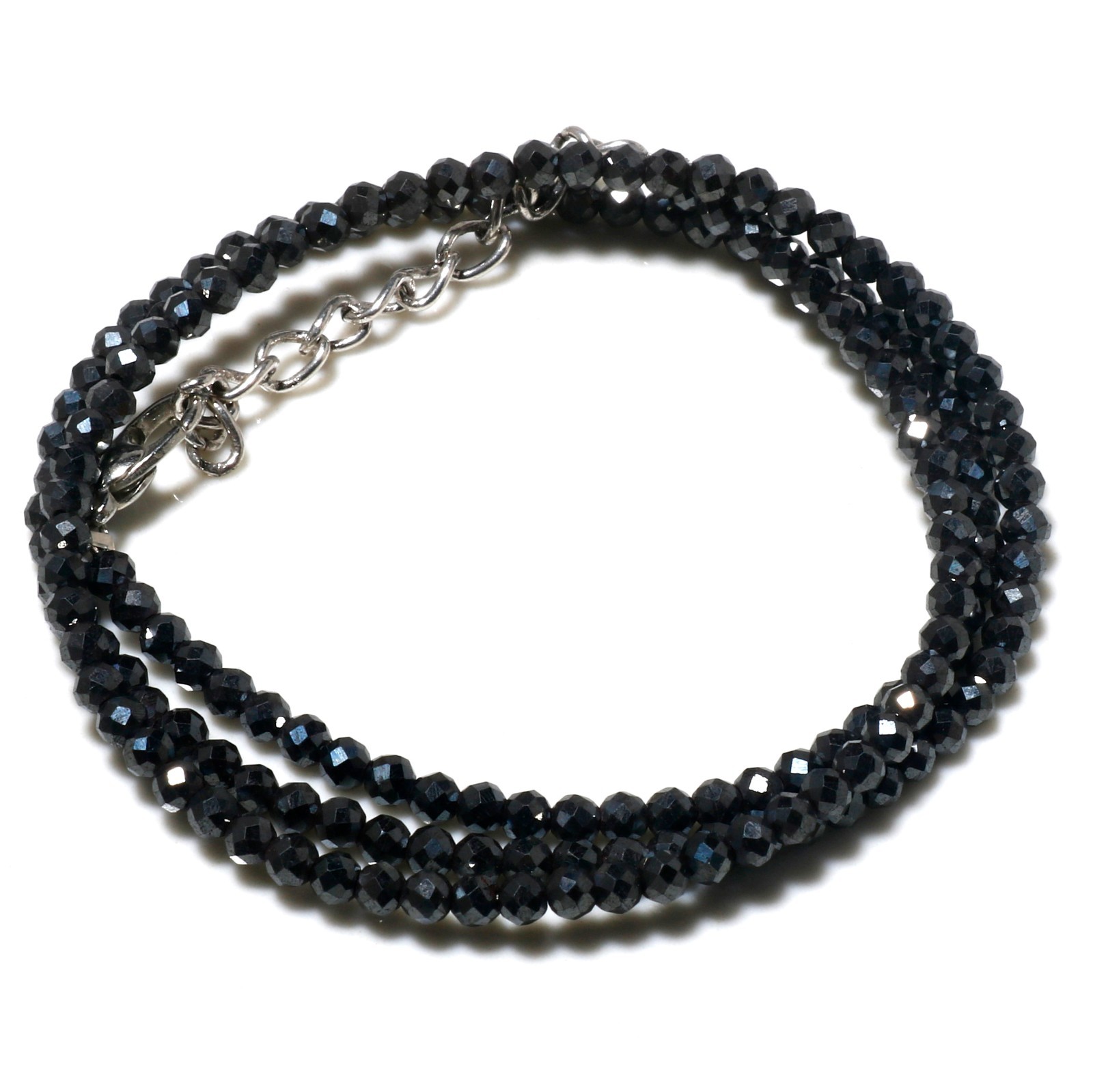 Handmade Faceted Gemstone Necklace Sterling Silver Adjustable Jewelry