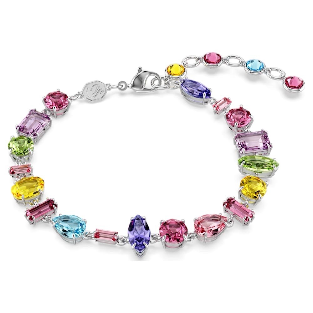 New Swarovski GEMA Bracelet Mixed cuts, Multicolored, Rhodium plated 5656427