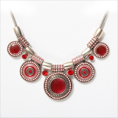 Bib Statement Chain Pendant Chunky Charm Necklace Fashion Jewelry Choker