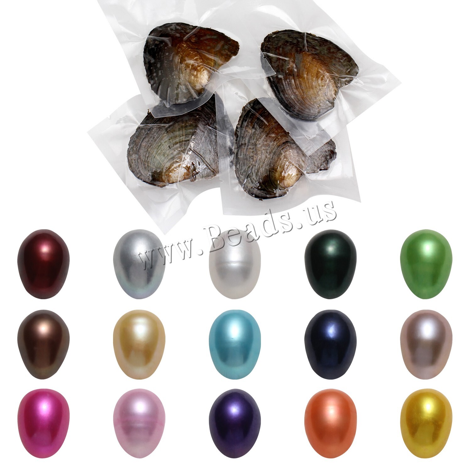 50x Fresh Oysters with Pearls Freshwater Pearl Individually Wrapped jewelry Gift