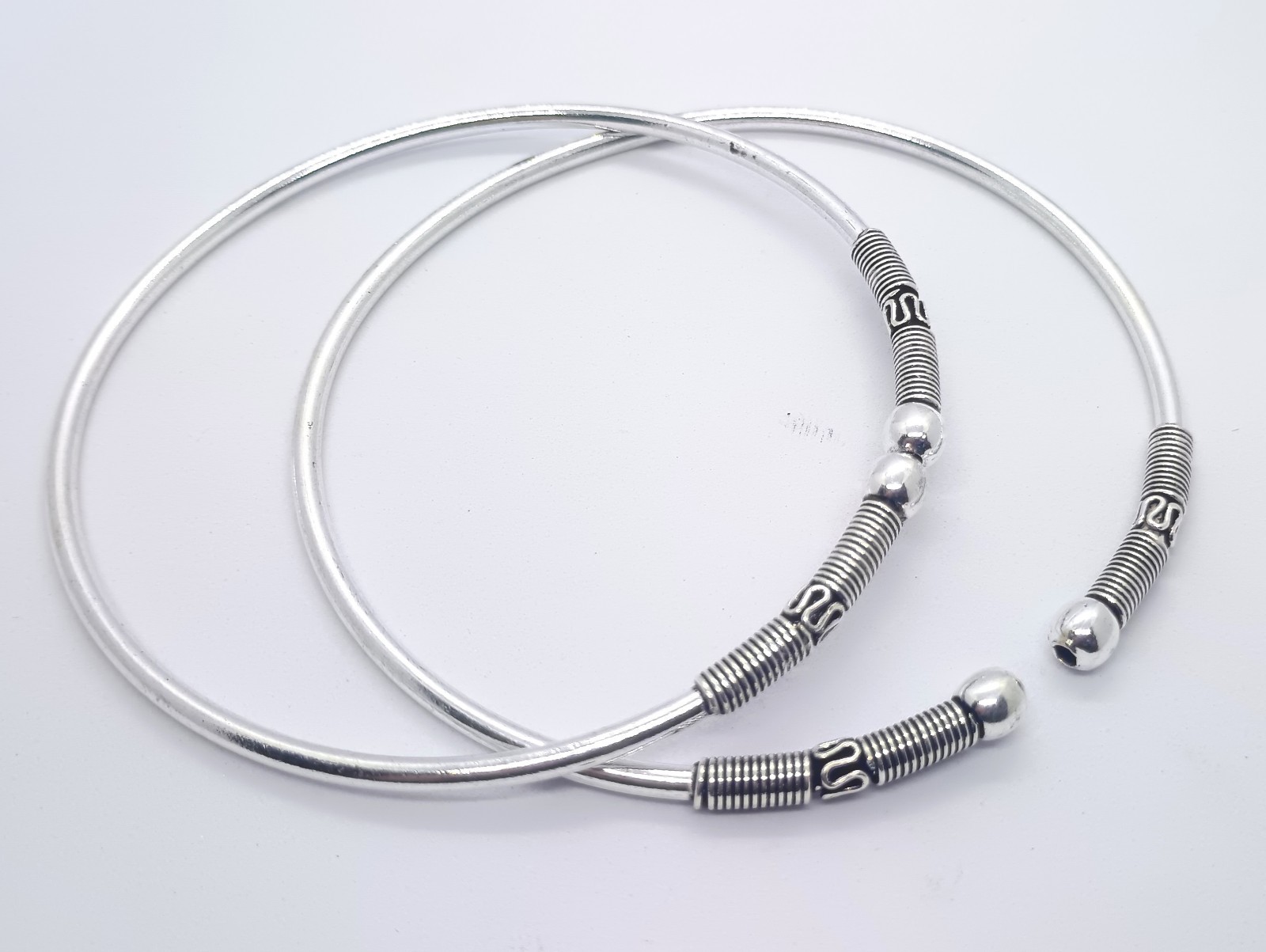 1 Pair Adjustable Oxidized Anklet Leg Kada Unisex Boho Tribal Ethnc Foot Jewelry