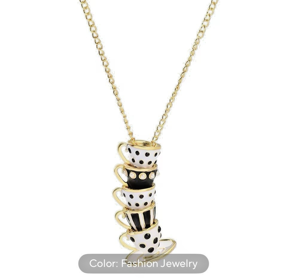 Teacup & Saucer Fashion Necklaces 3 Colors