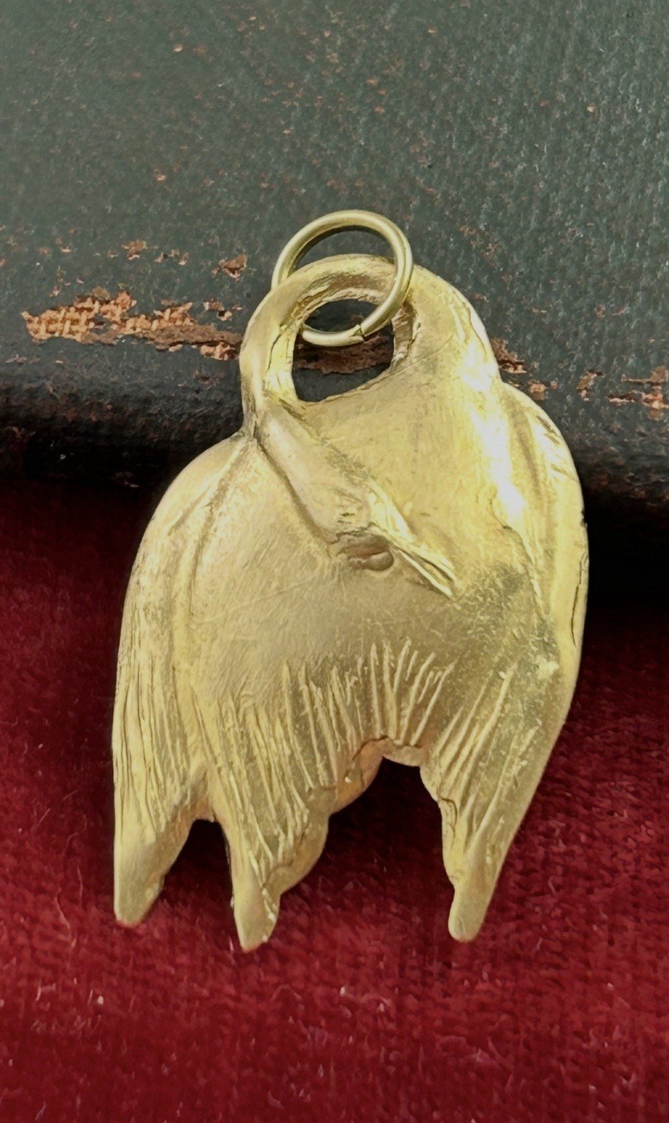 Swan Charm Necklace Pendant Elegant Brass Metal Stamping Bird Goose Jewelry