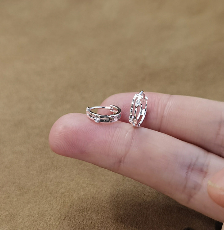 925 Sterling Silver Plated Huggie Hoop Earrings Girl Women Gift 10/6mm TH5