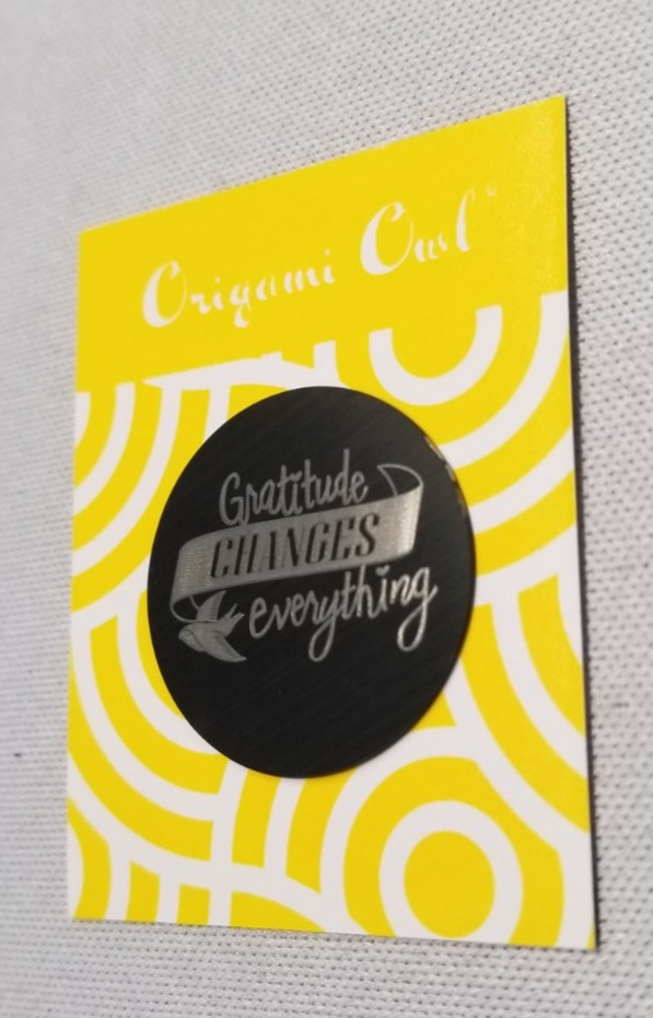 Origami Owl Gratitude Changes Everything For Living Locket Charm 22mm