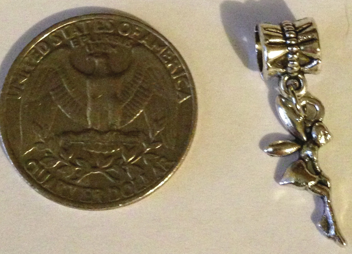 Fairy Shaped charm Fits Approx 5mm bracelet