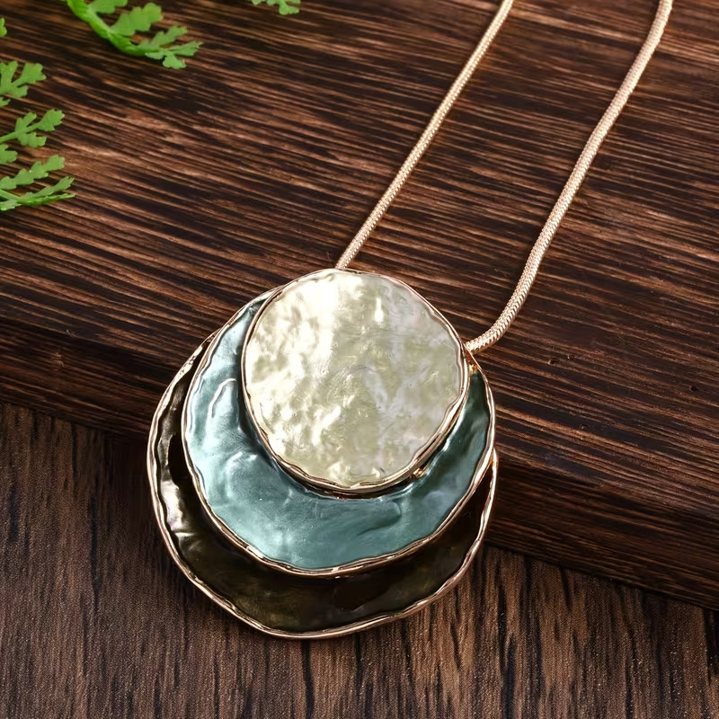 New Beautiful Bohemian Layer Round Zinc Alloy Enamel Jewelry Set