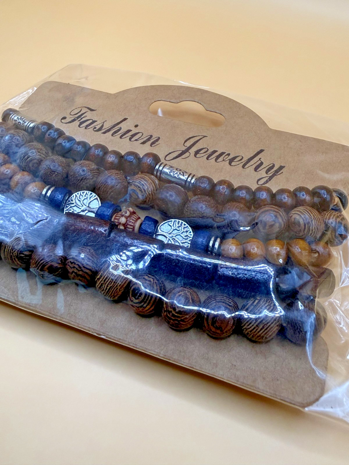 5 Pc Beaded Bracelet Set – Stretch Bracelets – Boho Stackable Jewelry – New