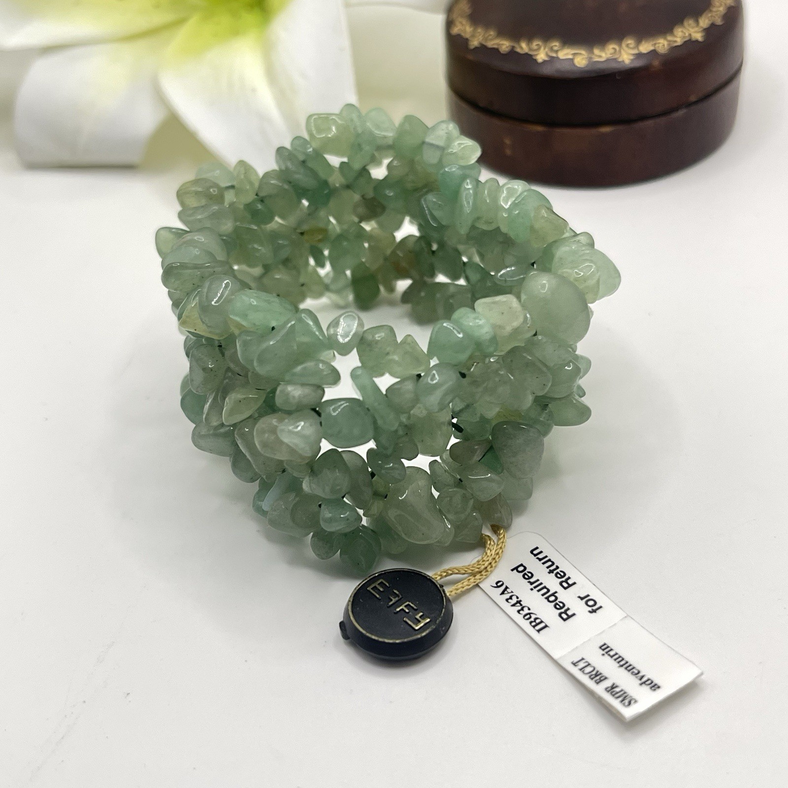 Rare EFFY Aventurine Stretch Bracelet NWT Retail $100
