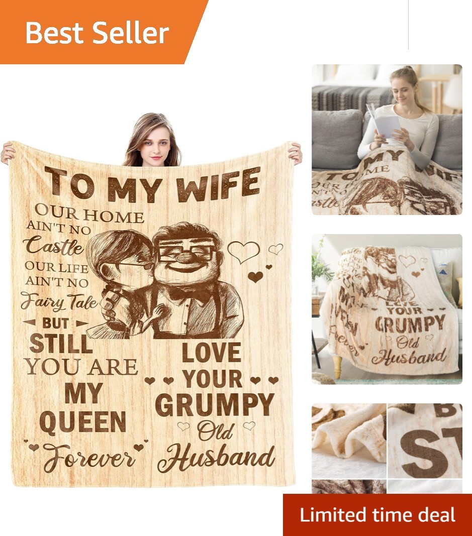 Encouraging Thoughts Blanket for Wives – Comforting Gifts for Healing 60x50in
