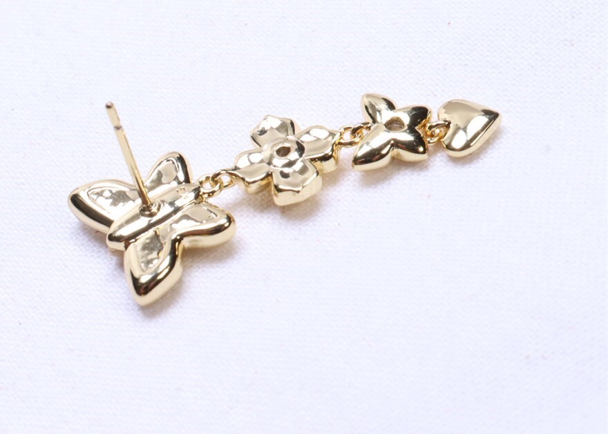 Kendra Scott Lily Mix 14K Gold Over Brass Linear Butterfly Earrings $48 New