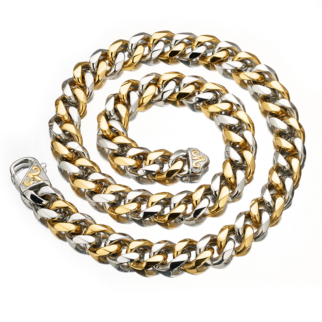 12/15mm 7-40inches Fashion Cuban Curb Chain Necklace Bracelet Stainless Steel
