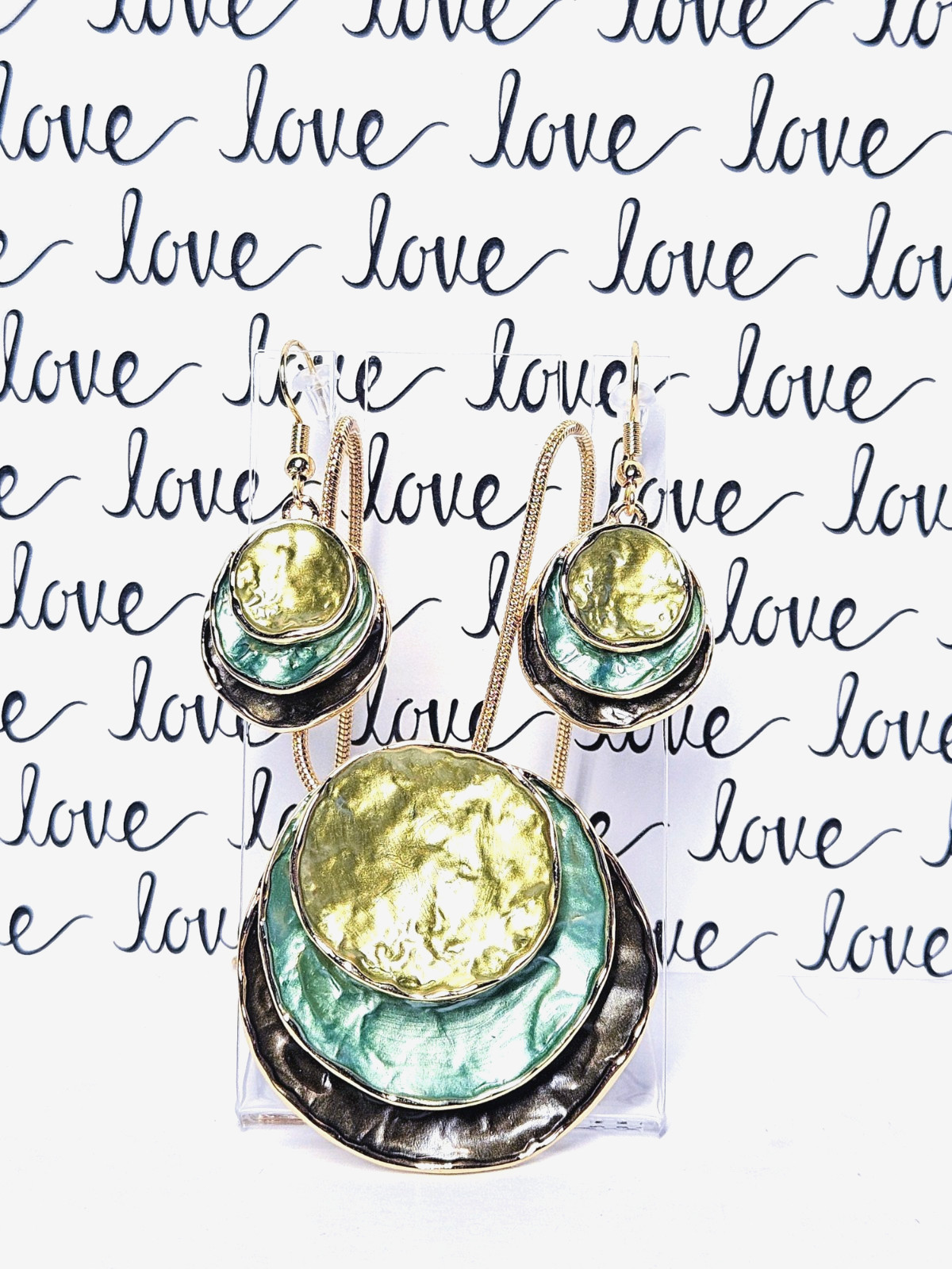 New Beautiful Bohemian Layer Round Zinc Alloy Enamel Jewelry Set