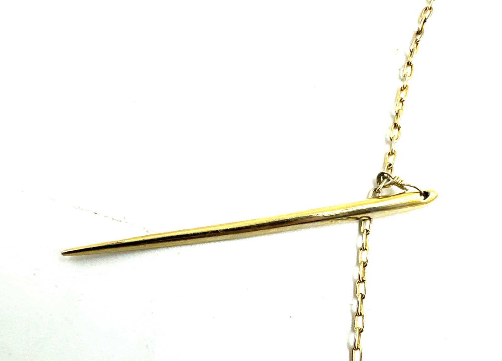 Alexis Bittar Gold Tone Crystal Rhinestone Multiple Spike Pendant Necklace
